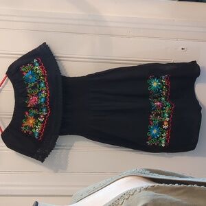 2/$10 Embroidered floral off the shoulder dress, Large, 3/$14